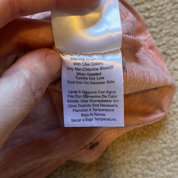 Bruno Milano Pastel Salmon short sleeve henley, Flamingo print - Picture 8 of 9